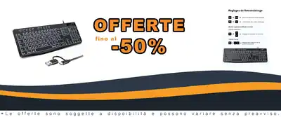 OMOTON Tastiera AZERTY Backlit Wired Multifunzione